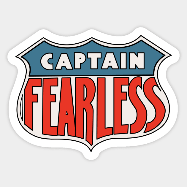 Captain Fearless Sticker by CoverTales